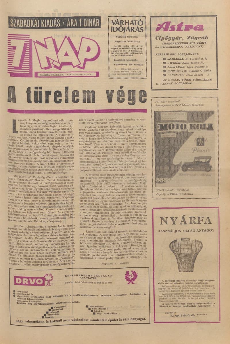 7 Nap, 26. évf. 1971. július 30. 32. sz. 1–28. oldal
