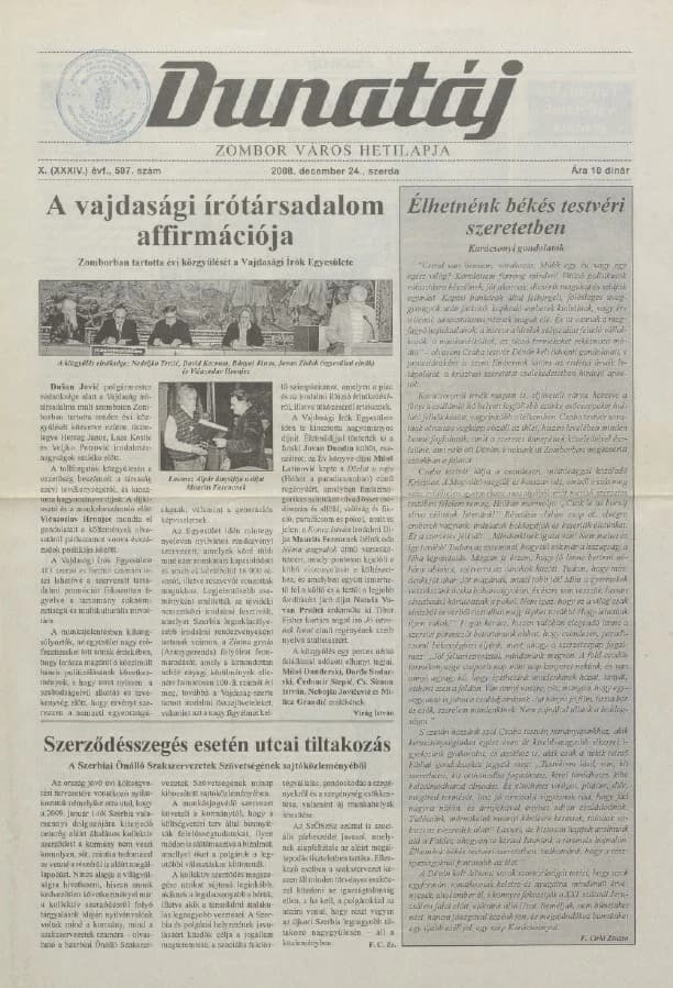 Dunatáj, 10. évf. 2008. december 24. 507. sz.
