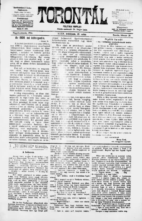 Torontál, 35. évf. 1906. február 28. 48. sz.