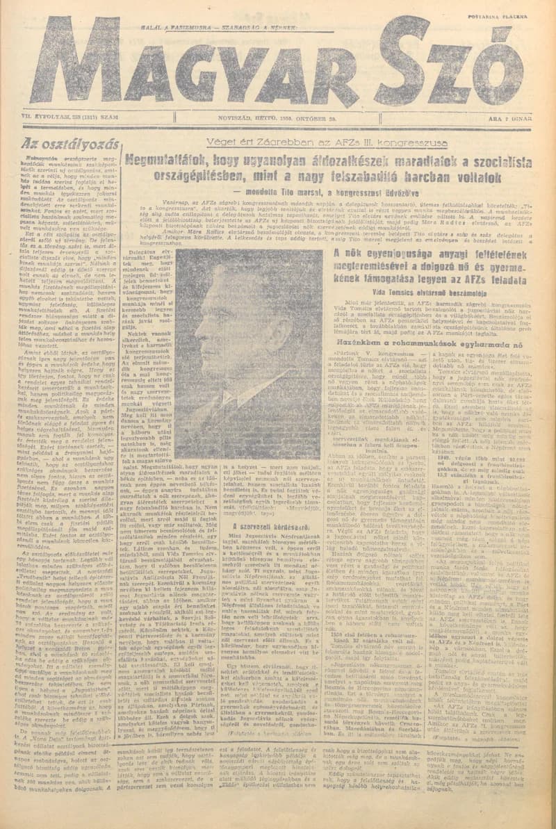 Magyar Szó, 7. évf. 1950. október 30. 258. sz. 1–4. oldal