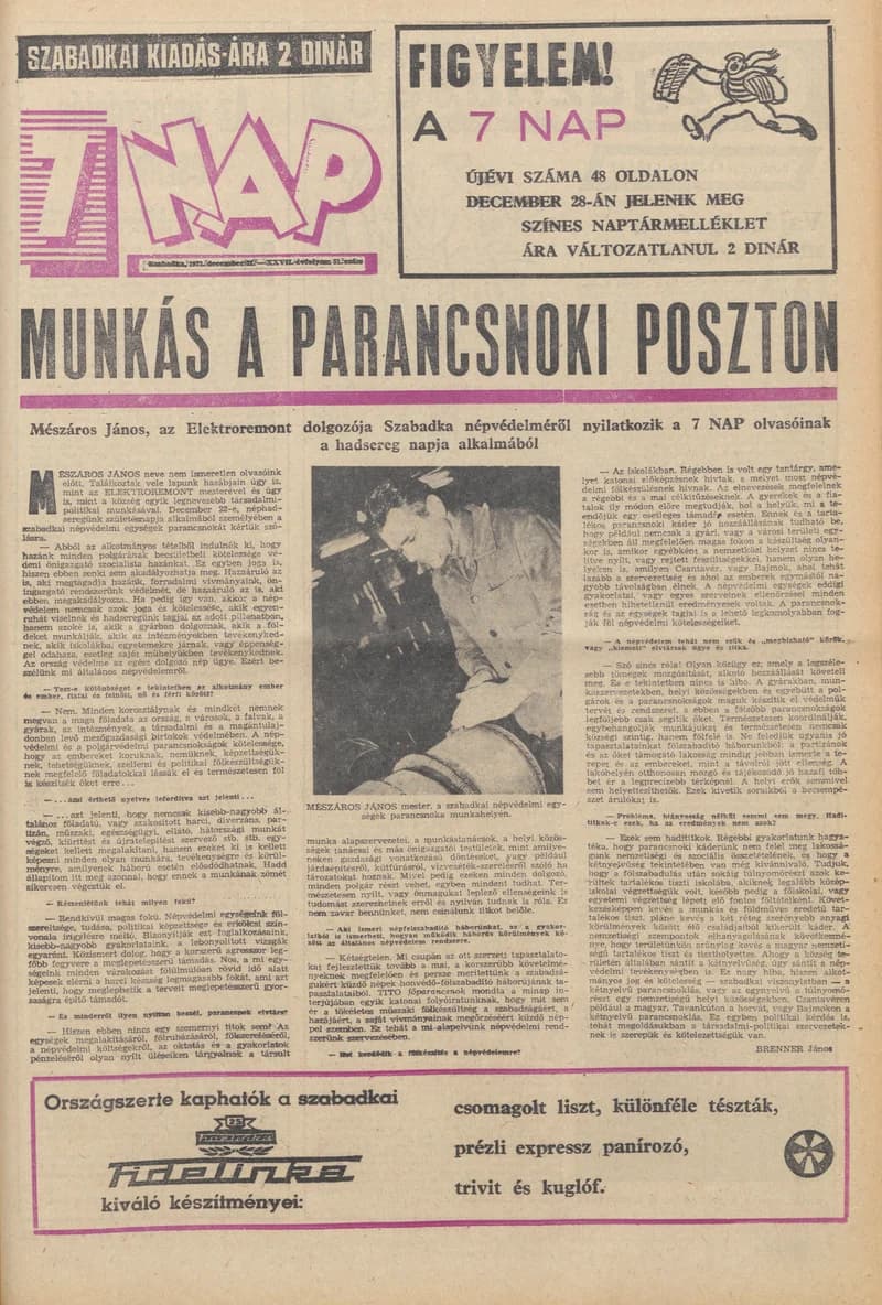 7 Nap, 28. évf. 1973. december 21. 51. sz. 1–32. oldal