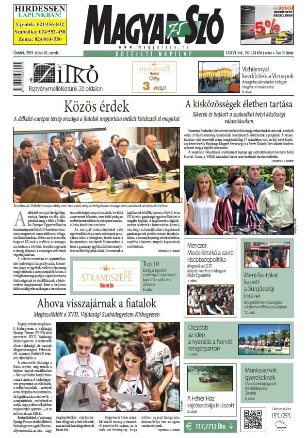 Magyar Szó, 76. évf. 2019. július 10. 157. sz. 1–16. oldal