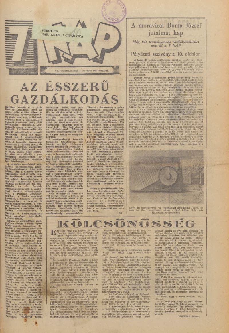 7 Nap, 15. évf. 1960. február 28. 10. sz.