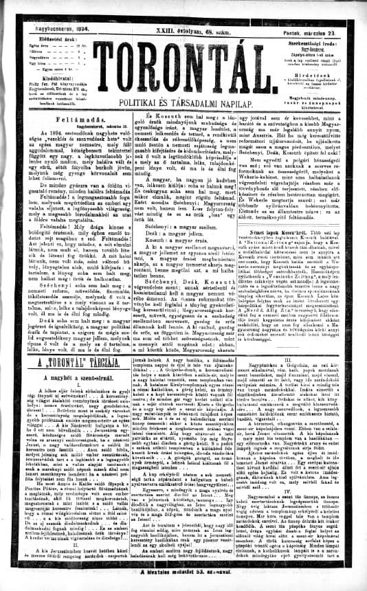 Torontál, 23. évf. 1894. március 23. 68. sz.