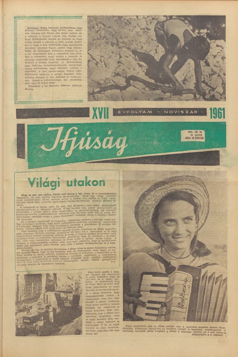 Ifjúság, 17. évf. 1961. szeptember 21. 39. sz.