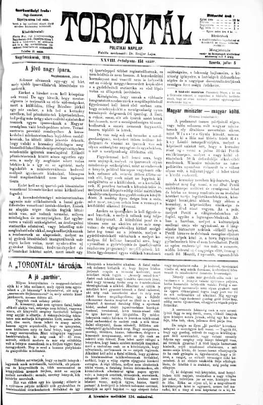 Torontál, 28. évf. 1899. július 5. 151. sz.