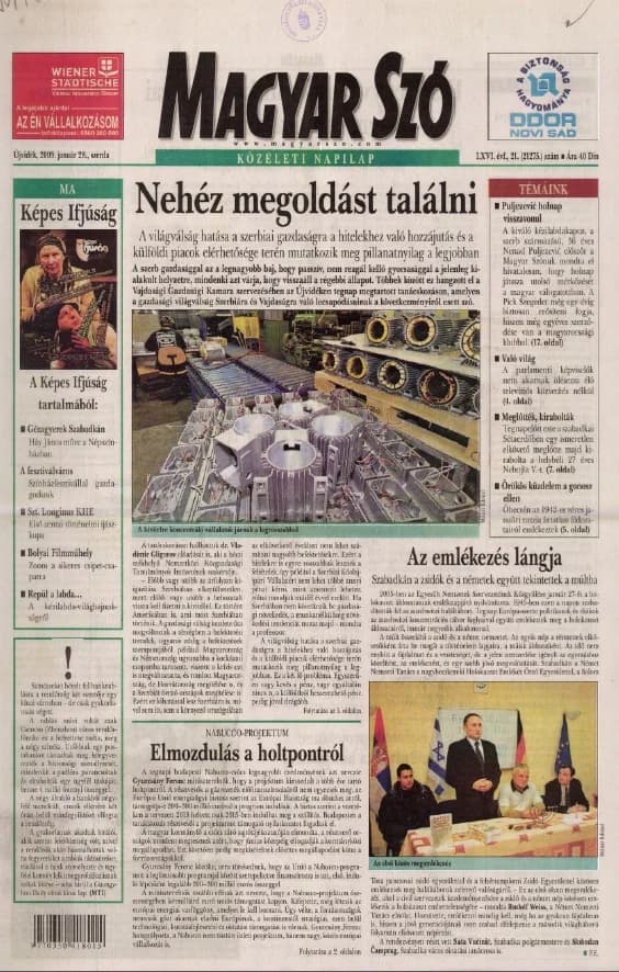 Magyar Szó, 66. évf. 2009. január 28. 21. sz. 1–20. oldal