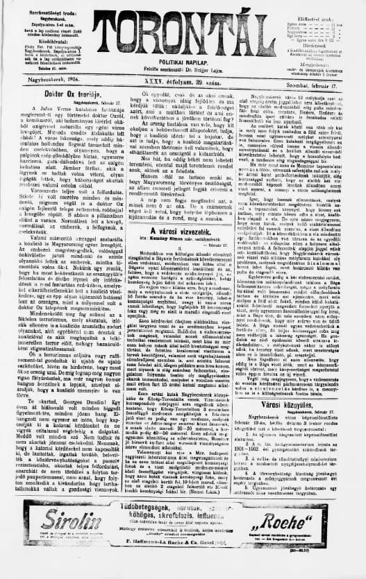Torontál, 35. évf. 1906. február 17. 39. sz.