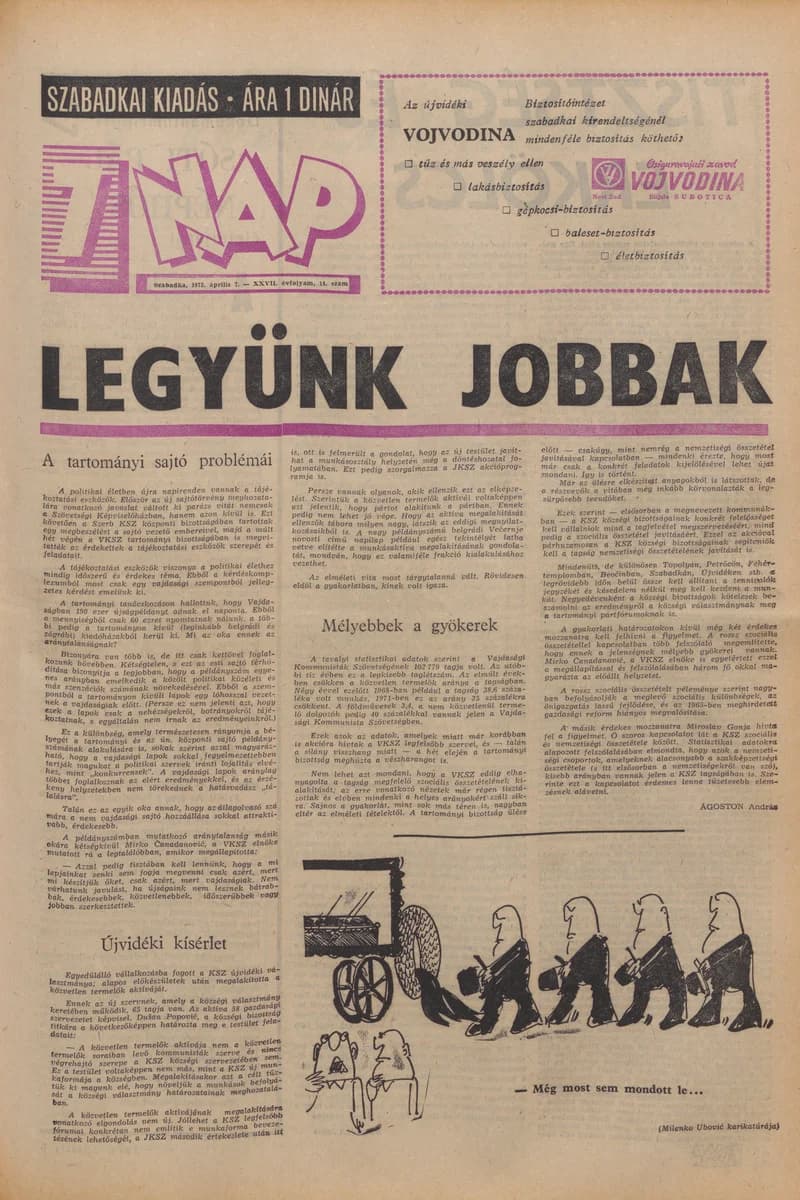 7 Nap, 27. évf. 1972. április 7. 14. sz. 1–28. oldal