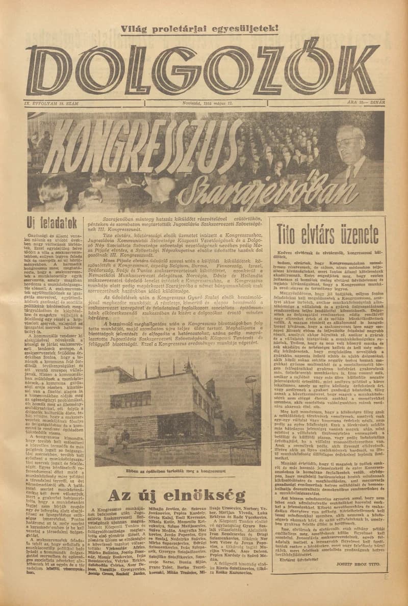 Dolgozók, 9. évf. 1955. május 11. 18. sz.