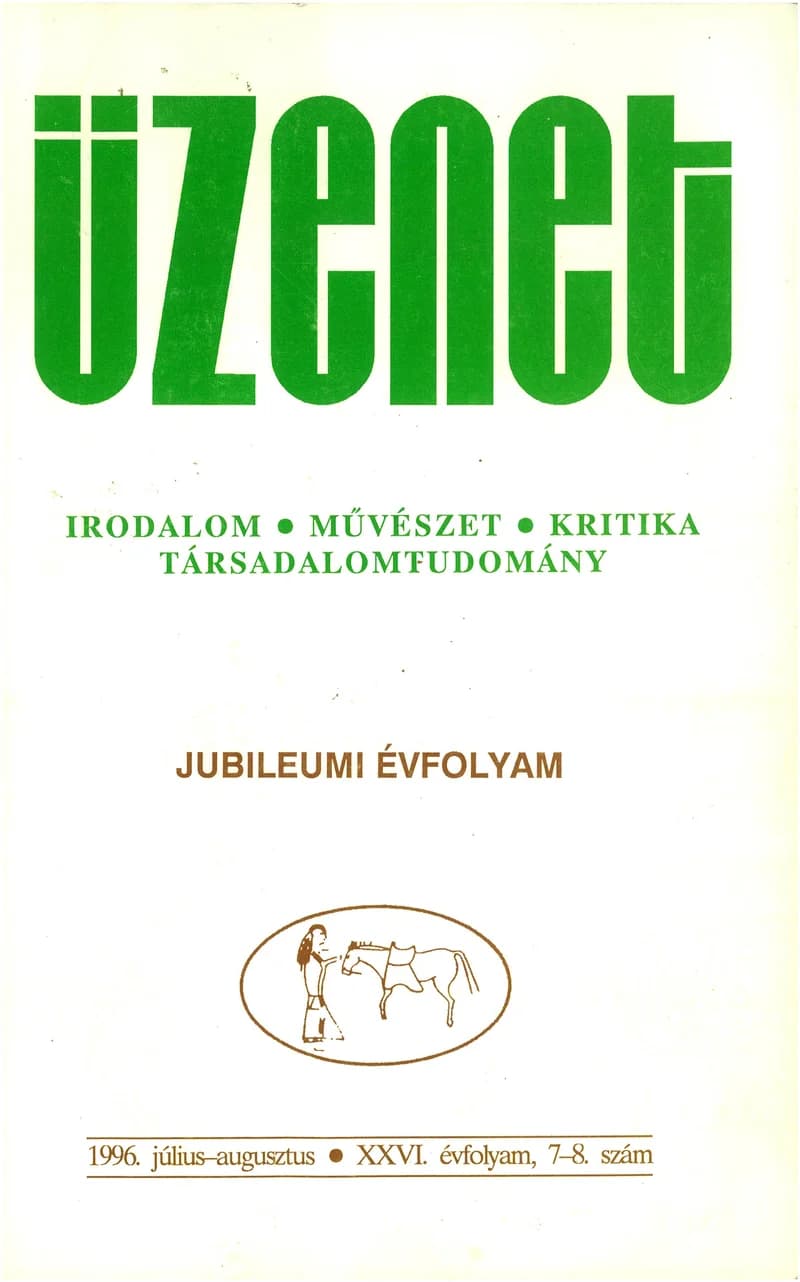 Üzenet, 26. évf. 1996. július – augusztus. 7–8. sz. 277–424. oldal