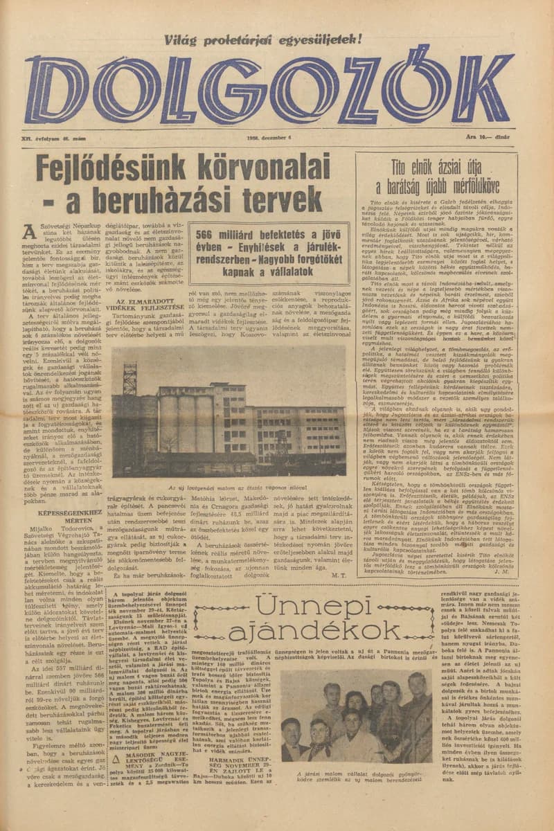 Dolgozók, 12. évf. 1958. december 6. 48. sz.