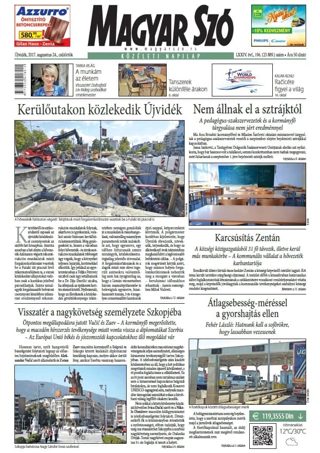 Magyar Szó, 74. évf. 2017. augusztus 24. 196. sz. 1–20. oldal