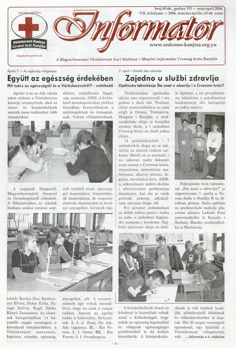 Informator, 7. évf. 2006. március 1. – április 1. 65–66. sz.