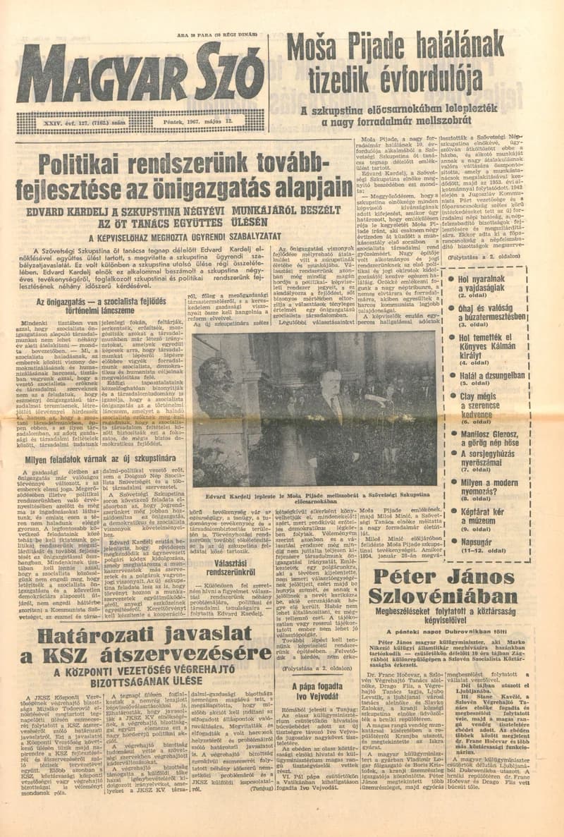 Magyar Szó, 24. évf. 1967. május 12. 127. sz. 1–16. oldal
