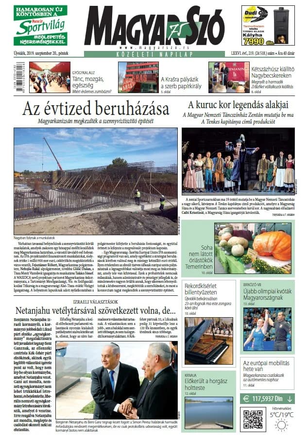 Magyar Szó, 76. évf. 2019. szeptember 20. 219. sz. 1–16. oldal