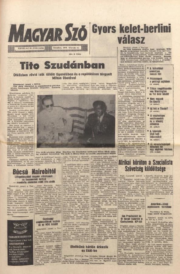 Magyar Szó, 27. évf. 1970. február 21. 50. sz. 1–16. oldal