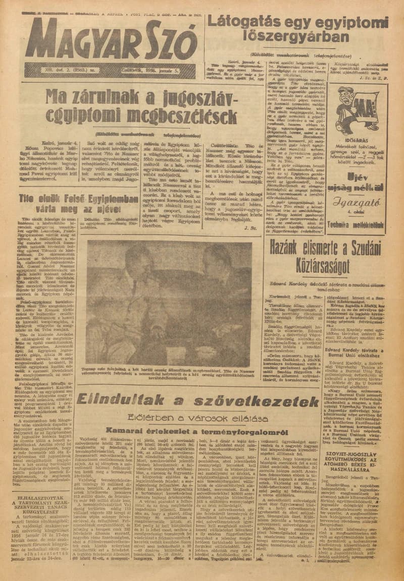 Magyar Szó, 13. évf. 1956. január 5. 2. sz. 1–8. oldal