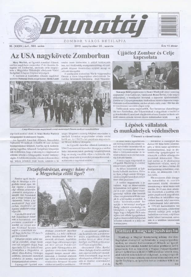 Dunatáj, 12. évf. 2010. szeptember 22. 598. sz.