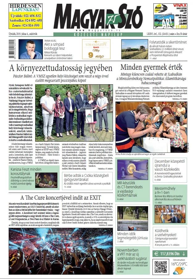 Magyar Szó, 76. évf. 2019. július 4. 152. sz. 1–20. oldal