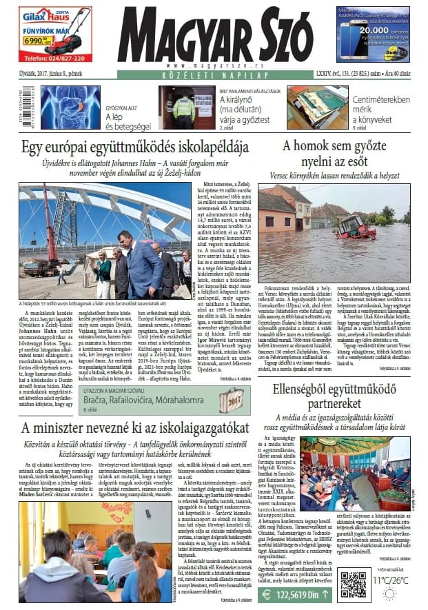 Magyar Szó, 74. évf. 2017. június 9. 131. sz. 1–16. oldal