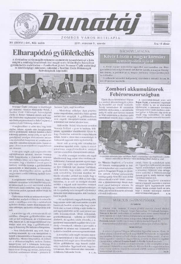 Dunatáj, 13. évf. 2011. március 9. 622. sz.