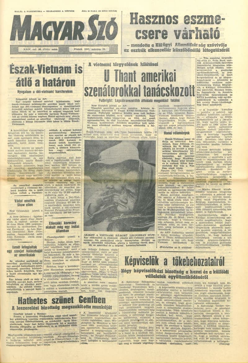 Magyar Szó, 24. évf. 1967. március 24. 80. sz. 1–16. oldal