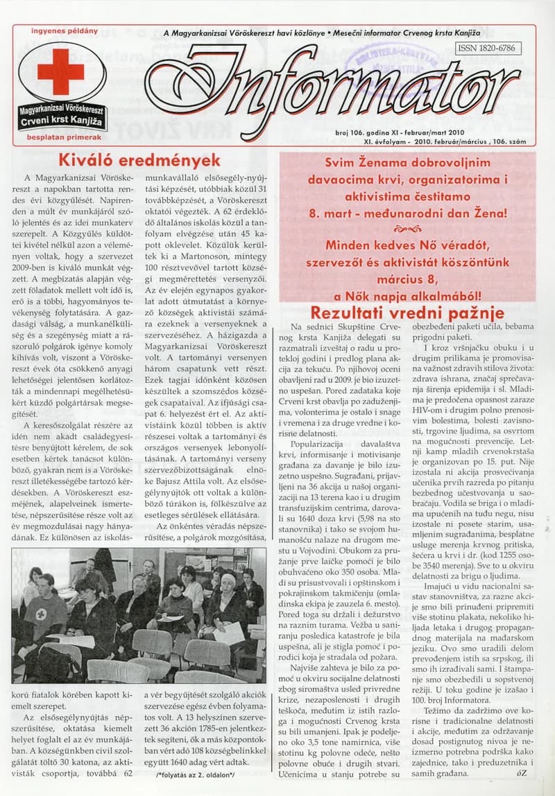 Informator, 11. évf. 2010. február 1. – március 1. 106. sz.