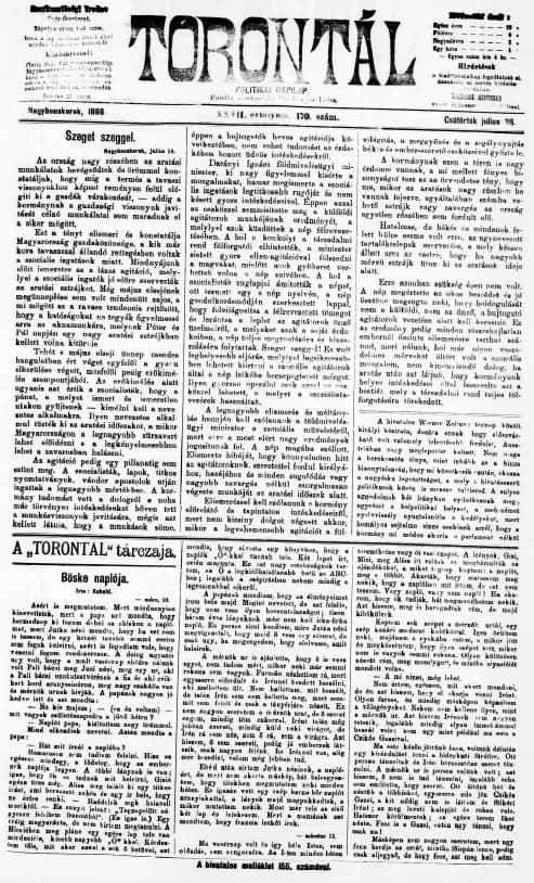 Torontál, 27. évf. 1898. július 28. 170. sz.
