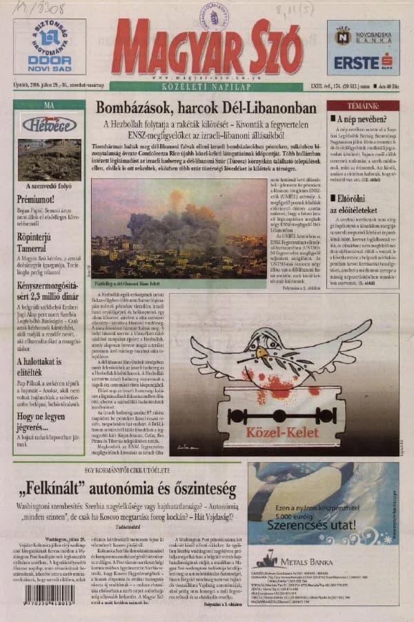 Magyar Szó, 63. évf. 2006. július 29. – 30. 174. sz. 1–28. oldal