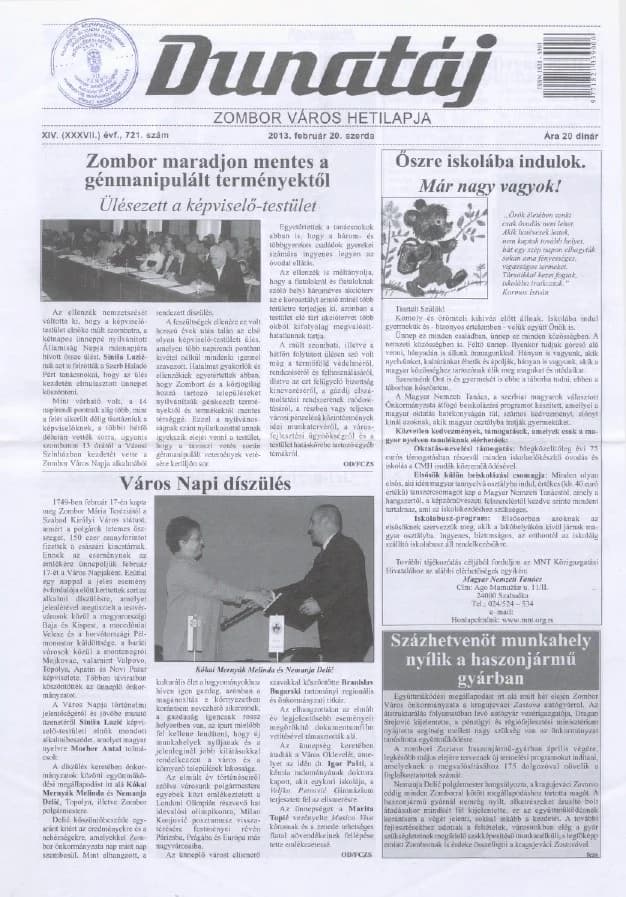 Dunatáj, 15. évf. 2013. február 20. 721. sz.