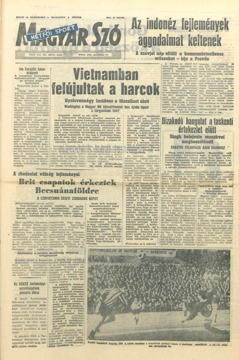 Magyar Szó, 22. évf. 1965. december 27. 355. sz.