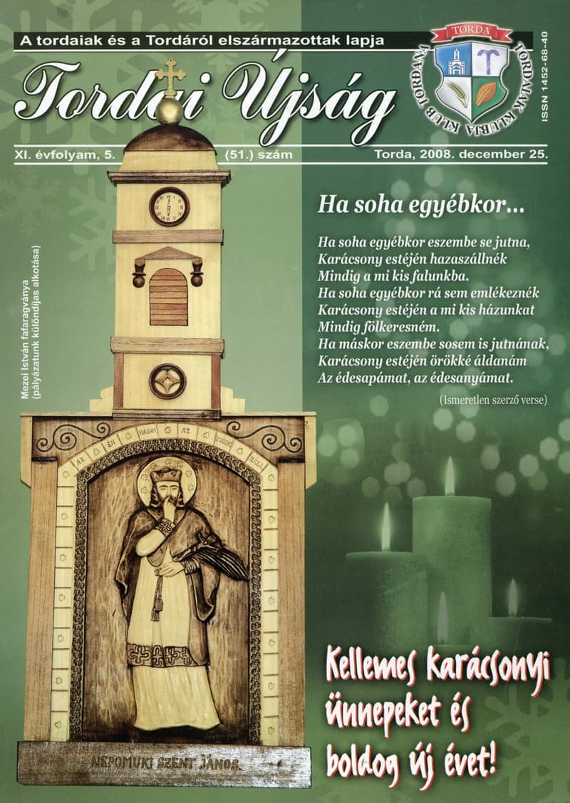 Tordai Újság, 11. évf. 2008. december 25. 5. sz. 1–24. oldal
