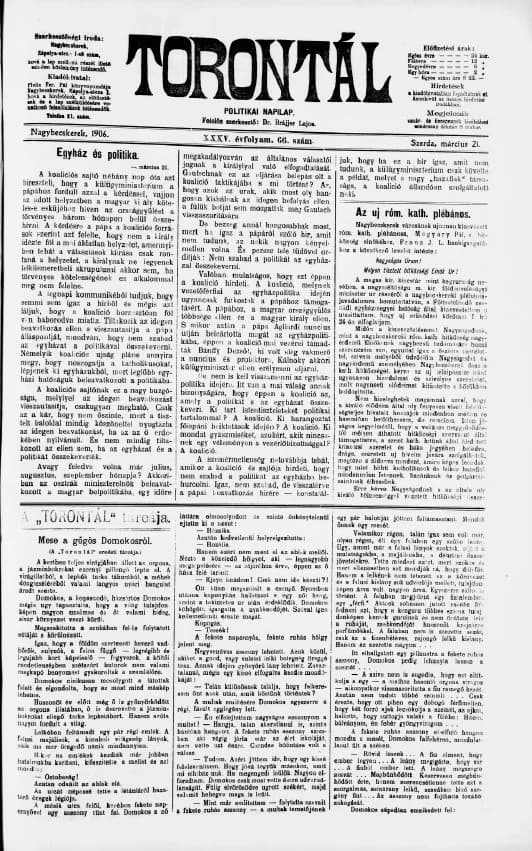 Torontál, 35. évf. 1906. március 21. 66. sz.