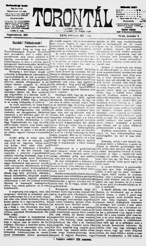 Torontál, 26. évf. 1897. december 3. 277. sz.