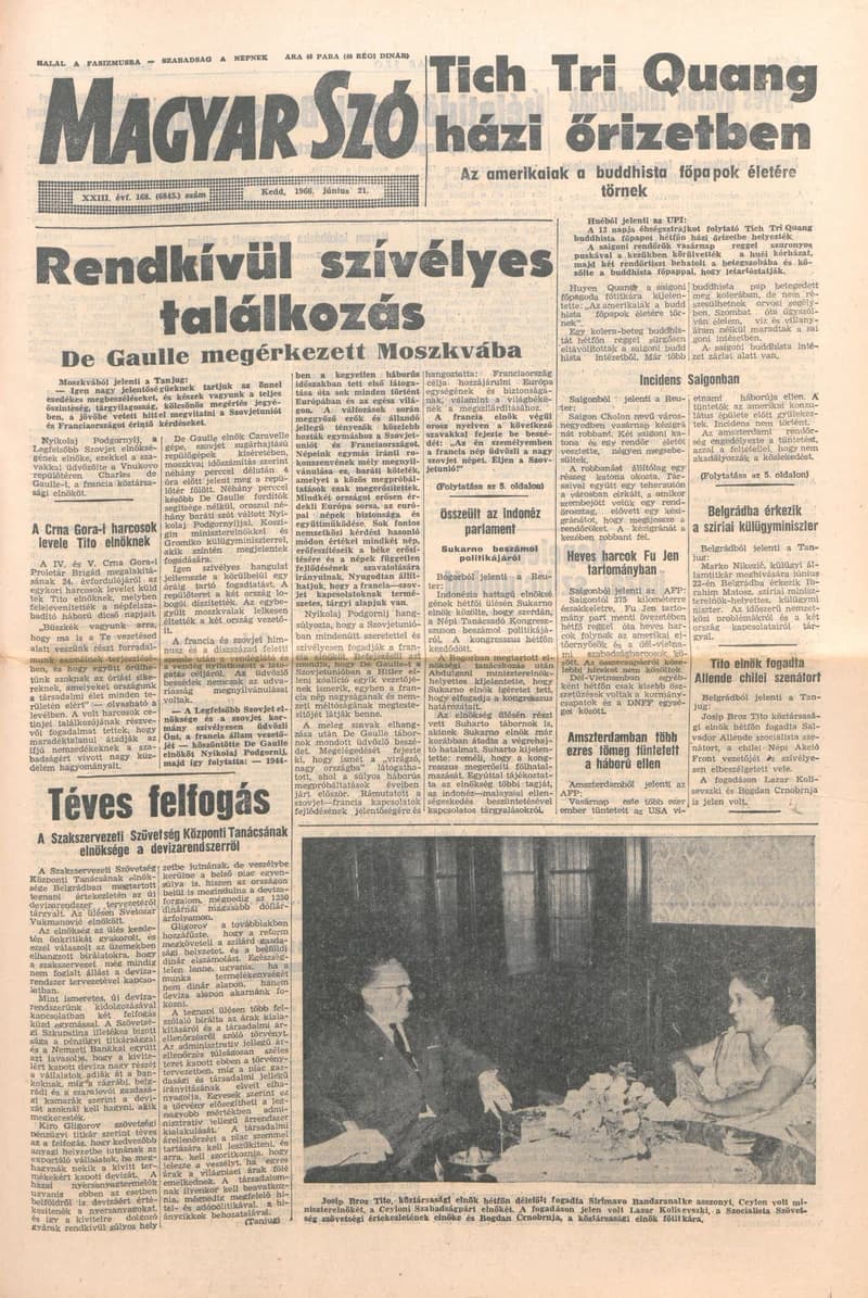 Magyar Szó, 23. évf. 1966. június 21. 168. sz.