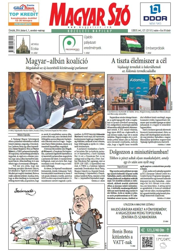Magyar Szó, 73. évf. 2016. június 4. – 5. 127. sz. 1–42. oldal