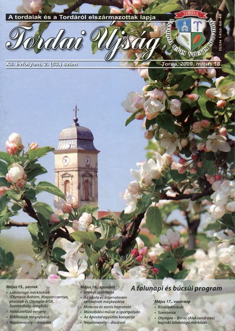 Tordai Újság, 12. évf. 2009. május 16. 2. sz. 1–24. oldal