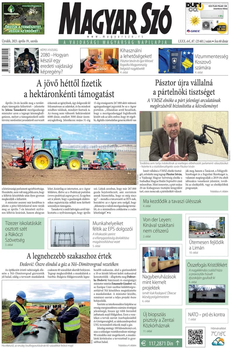 Magyar Szó, 80. évf. 2023. április 19. 87. sz. 1–16. oldal