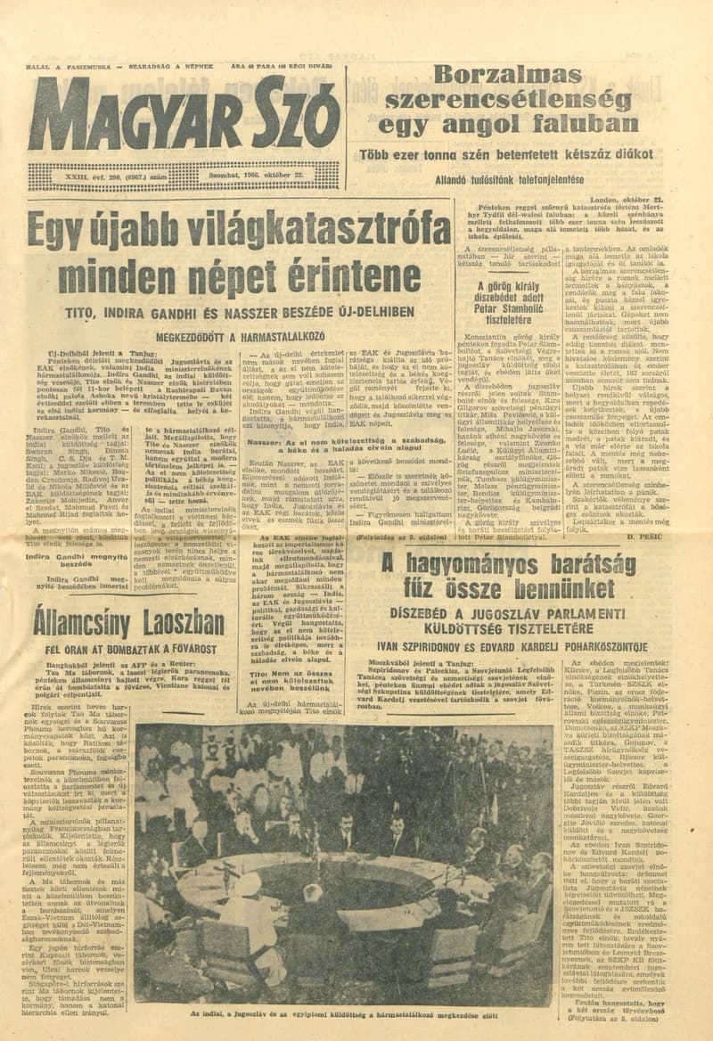 Magyar Szó, 23. évf. 1966. október 22. 290. sz.