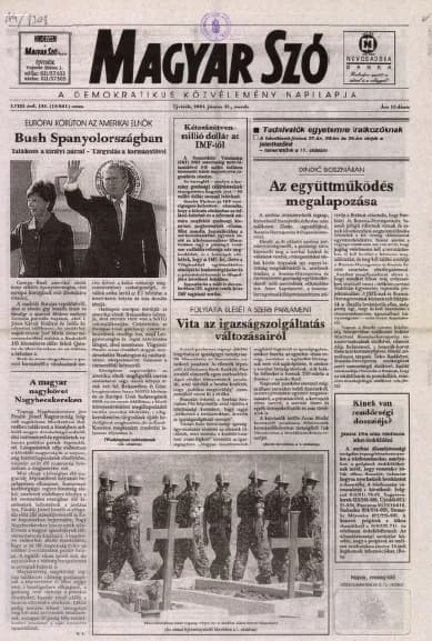 Magyar Szó, 58. évf. 2001. június 13. 135. sz. 1–16. oldal