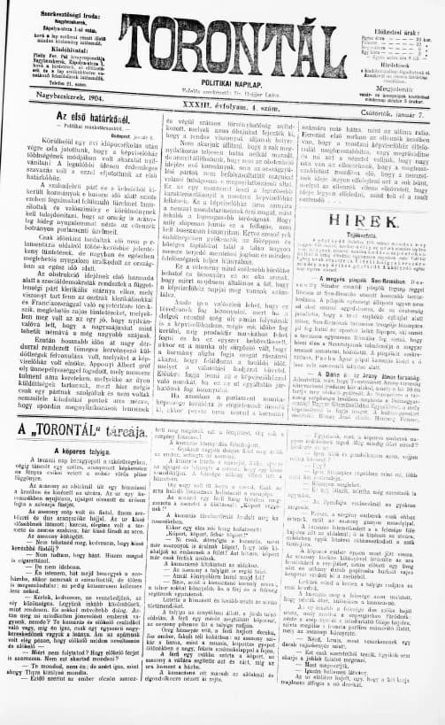 Torontál, 33. évf. 1904. január 7. 4. sz.