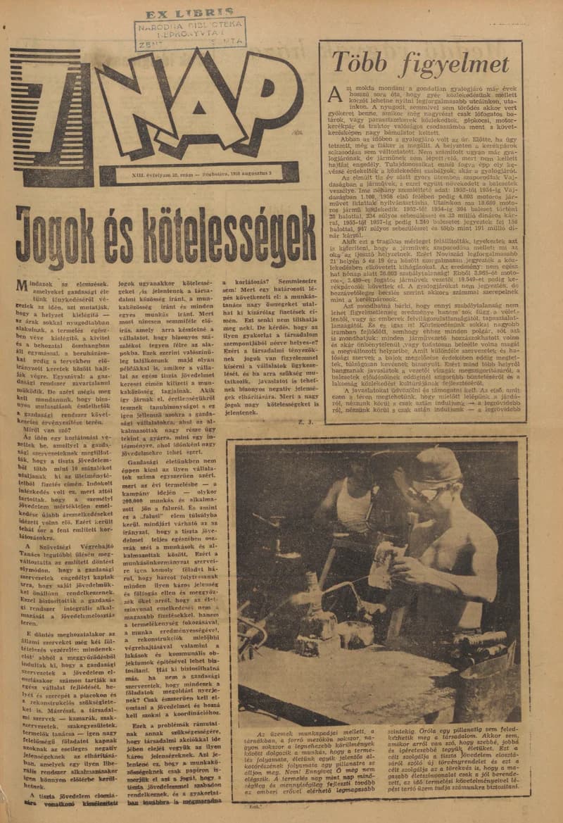 7 Nap, 13. évf. 1958. augusztus 3. 32. sz. 1–16. oldal