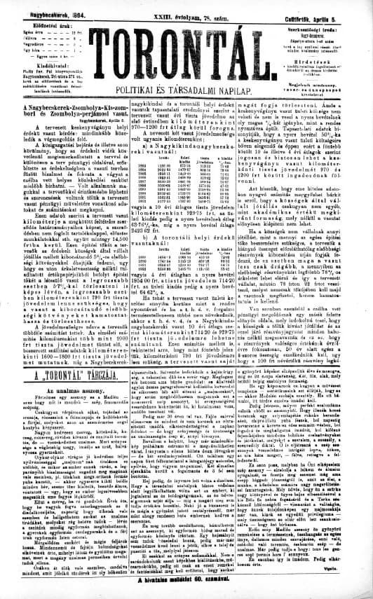 Torontál, 23. évf. 1894. április 5. 78. sz.