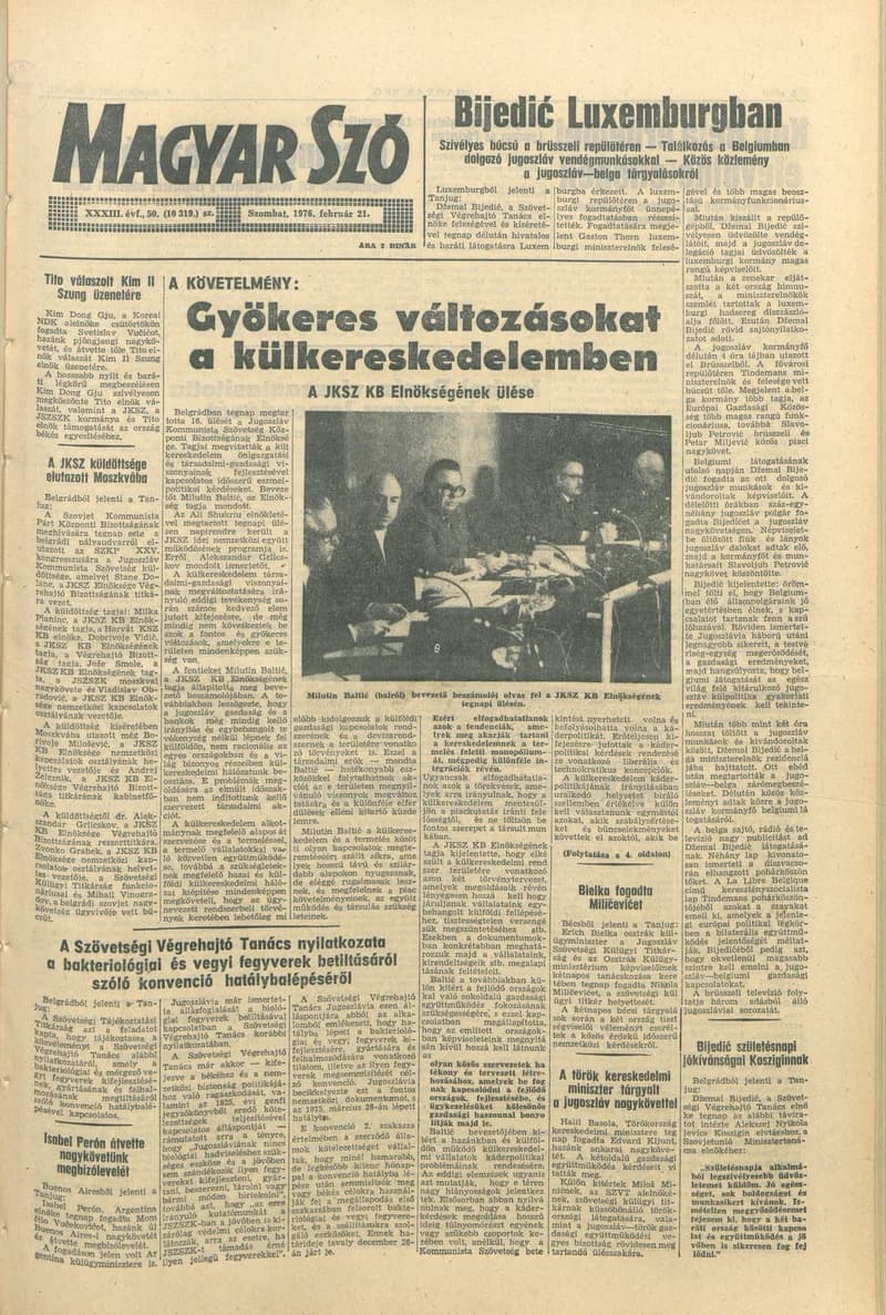 Magyar Szó, 33. évf. 1976. február 21. 50. sz. 1–20. oldal
