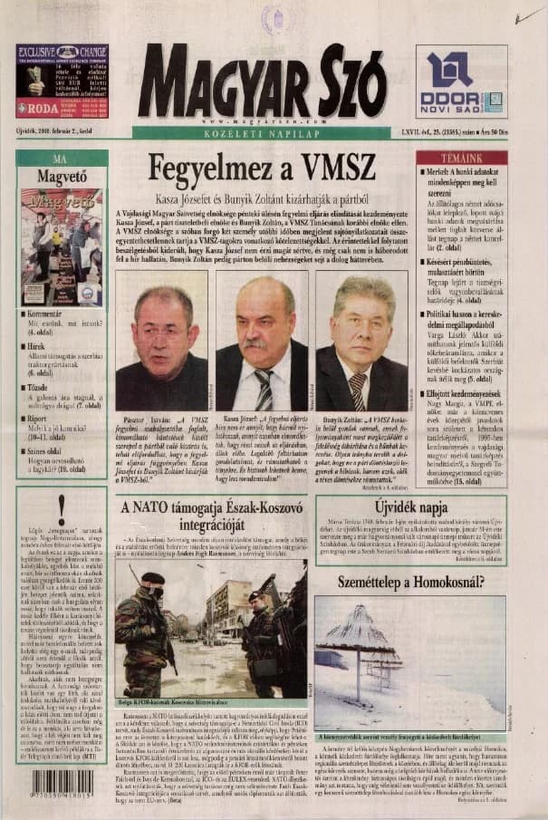 Magyar Szó, 67. évf. 2010. február 2. 25. sz. 1–20. oldal