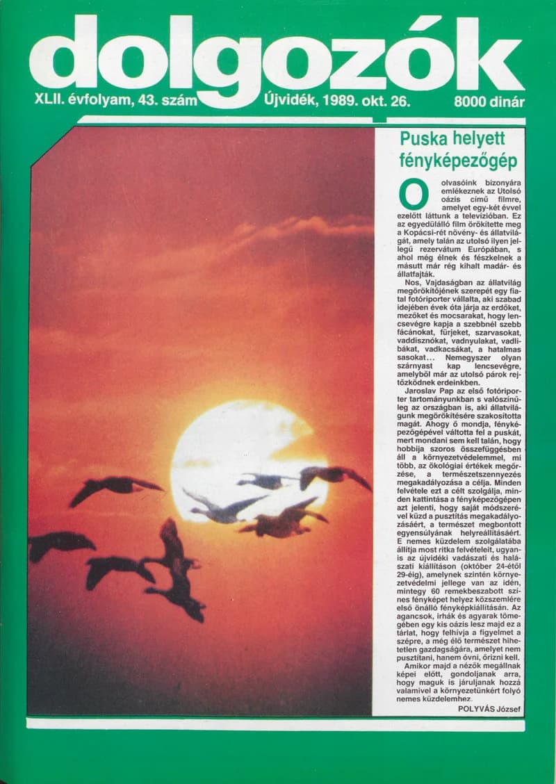Dolgozók, 43. évf. 1989. október 26. 43. sz.