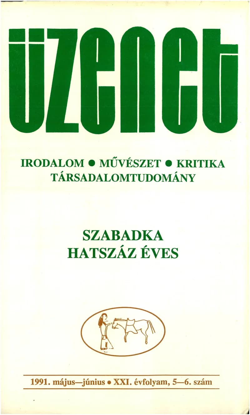 Üzenet, 21. évf. 1991. május – június. 5–6. sz. 373–500. oldal