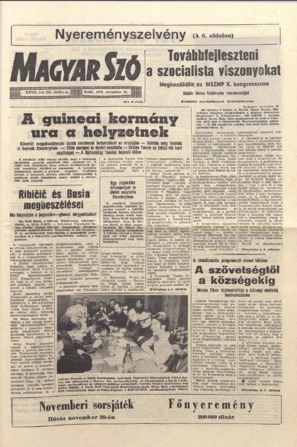 Magyar Szó, 27. évf. 1970. november 24. 324. sz. 1–16. oldal