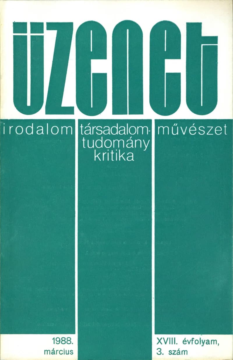 Üzenet, 18. évf. 1988. március. 3. sz. 123–200. oldal